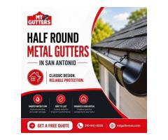 Half Round Metal Gutters in San Antonio