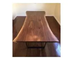 Distinctive pieces with custom walnut live edge tables
