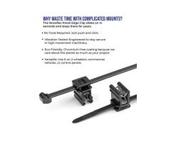 Edge Clips for Cable Routing Along Panel Edges Novoflex - 3