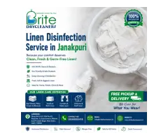 Linen Disinfection Service in Janakpuri Call Now Brite Drycleaners