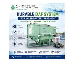 Durable DAF System for Wastewater Treatment with Low Maintenance