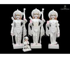 Makrana Marble Ram Darbar Statues by Jaipur Artisans