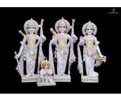 Makrana Marble Ram Darbar Statues by Jaipur Artisans - 3