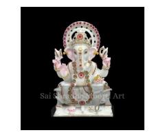 Where to Buy Affordable Custom Size Ganesh Marble Statues for Home and Temples - 6