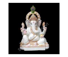 Where to Buy Affordable Custom Size Ganesh Marble Statues for Home and Temples - 7