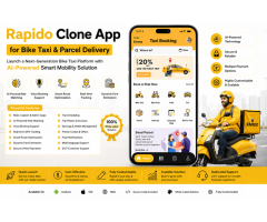 Rapido Clone App for Bike Taxi & Parcel Delivery