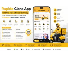 Rapido Clone App for Bike Taxi & Parcel Delivery