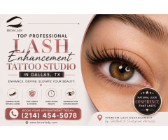 Top Professional Lash Enhancement Tattoo Studio in Dallas TX