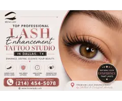 Top Professional Lash Enhancement Tattoo Studio in Dallas TX