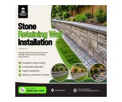 Stone Retaining Wall Installation in Lynnwood