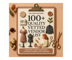 Fashion Design Quality Vetted Vendors List The ODD Factory