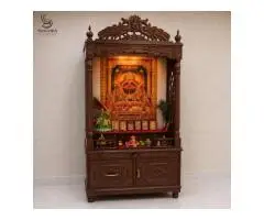 Handcrafted Wooden Khatu Shyam Ji Mandir for Home