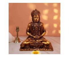 Buy Meditating Lord Hanuman Idol Online In India – theartarium - 2