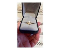 10k yellow gold 1/2 carat diamond wedding ring set