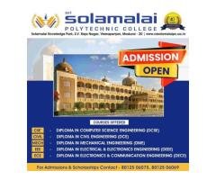 Sri Solamalai Polytechnic College Opens Admissions for All Courses