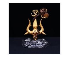 Lord Shiva Trishul With Damru 7 Inch - 2