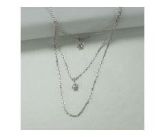 Explore Three Layered Silver Chain for Women Online