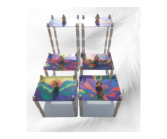 Divine Gopura Mandapam ( Idol Pooja Stand) Top Multi colour - 3