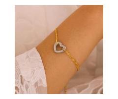 18K Gold-Plated Heart Bracelet - 2
